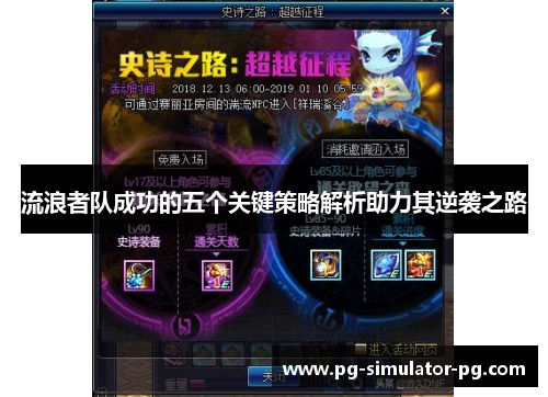 流浪者队成功的五个关键策略解析助力其逆袭之路 流浪者队成功的五个关键策略解析助力其逆袭之路